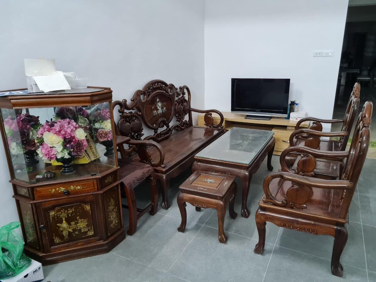 Bộ bàn ghế gỗ trắc cũ